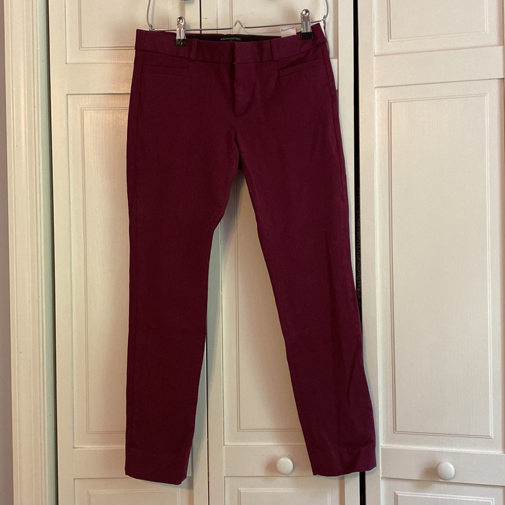 Maroon Skinny work pants